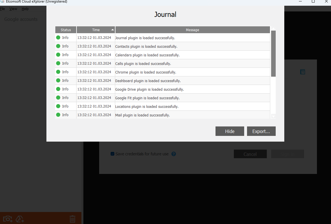 Elcomsoft Cloud eXplorer