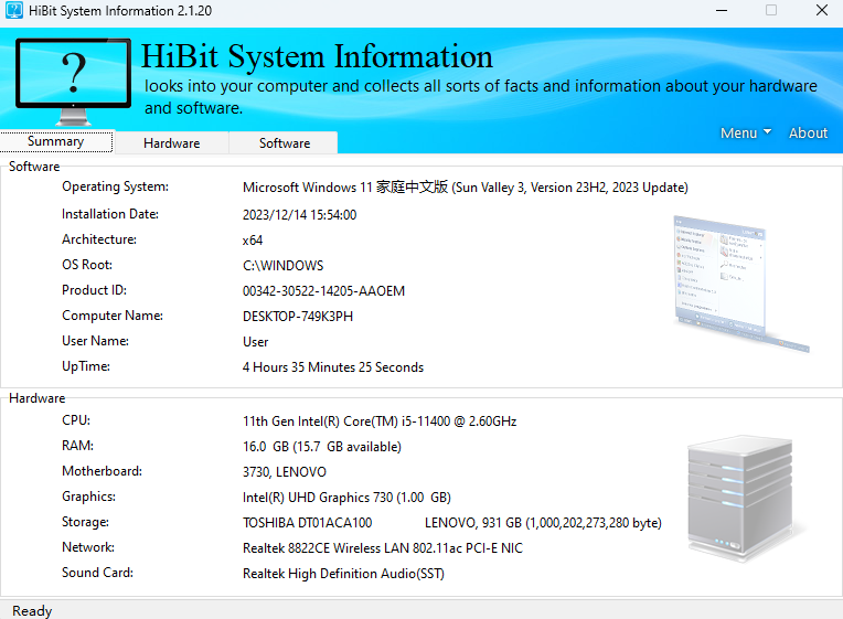 HiBit System Information