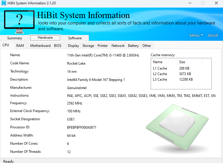 HiBit System Information