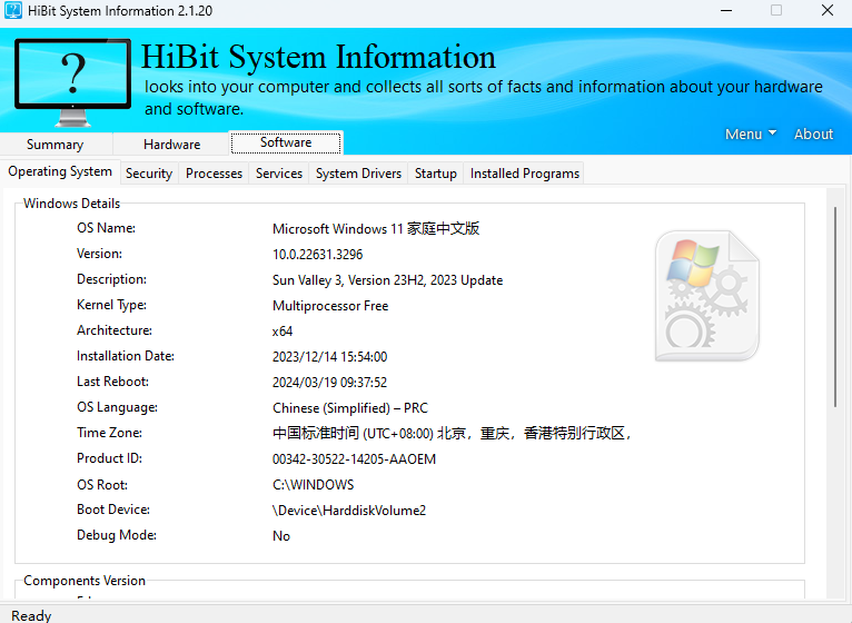 HiBit System Information