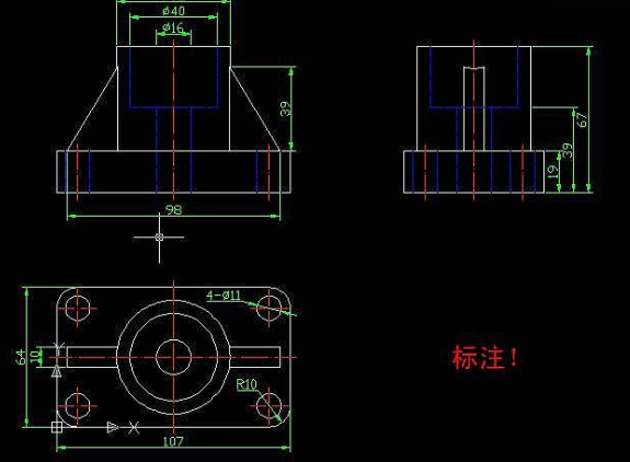 用AutoCAD将三维模型投影到二维平面