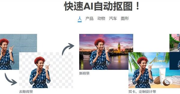 Remove.bg 人工智能代替 PS 一键自动抠图移除背景工具