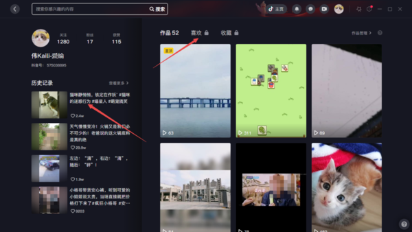 电脑版抖音点赞的视频作品在哪里找_抖音删掉点赞作品步骤
