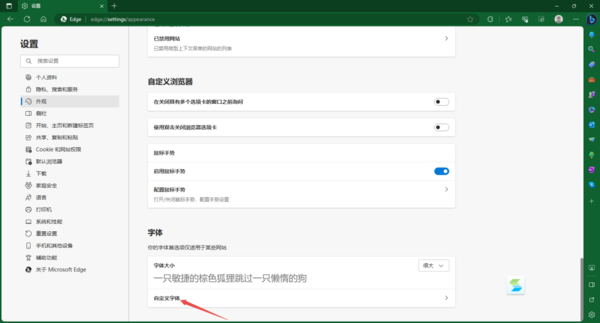 Edge浏览器怎样更改字体颜色_Edge浏览器字体太小如何变大